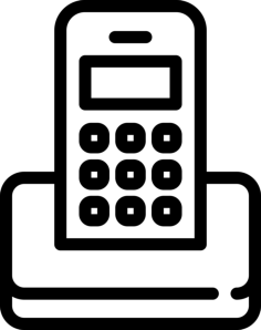 Portable Home Phone Sketch Style Svg Vector, Free Vectors File